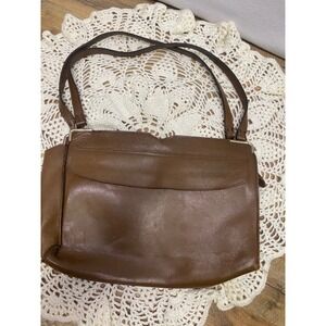 Ronay Brown Leather Everyday‎ Tote Bag